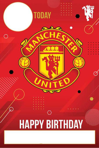 Picture of MANCHESTER UNITED BIRTHDAY CARD INCLUDES STICKERS